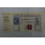 Postal order 1970-Dual currency 21/- 10 pence postal order