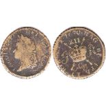 Ireland James II "Gun Money" small size shilling, may 1690, Spink 6582D, fair to fine