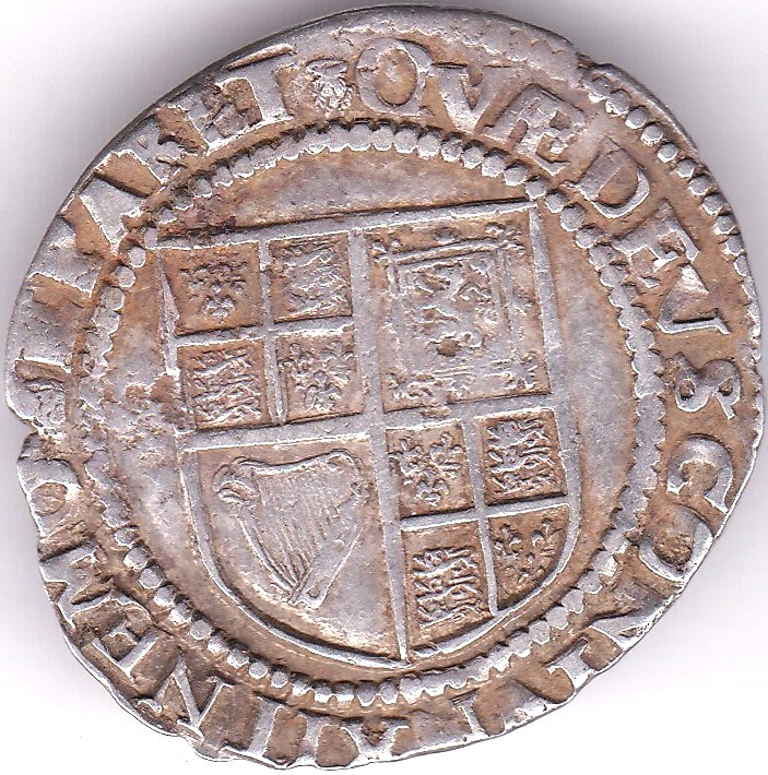 James I Shilling, sixth bust, mm Thistle, Spink 2668. Very fine, with a few small "digs" on reverse, - Image 2 of 3