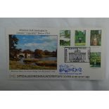 Great Britain 1983 British Gardens Set, Blenheim Park Official First Day Cover and handstamp FDI