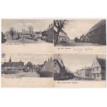 Suffolk - Debenhams - Early used views (1904/8) with bridge street Empire Day Celebrations, small