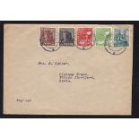 Germany 1948 (31/5) Envelope, Frankfurt (Main) to England, various 'Workers' values to 16pf.