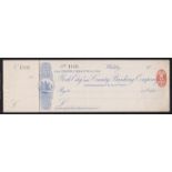 York City & County Banking Company Whitby. Mint Order with C/F RO 13/12/81 Blue on White. Vig: