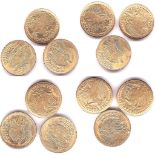 United States Of America-Gold small bullion, liberty, small size EF, (3) and Gold bullion liberty-