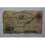 Newcastle Upon Tyne Bank 1836-£5, VG/Fine