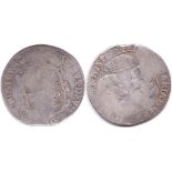 Philp and Mary (1554-58) Shilling, dated 155? Spink 2500 about fair creased. Spink 2500 so the