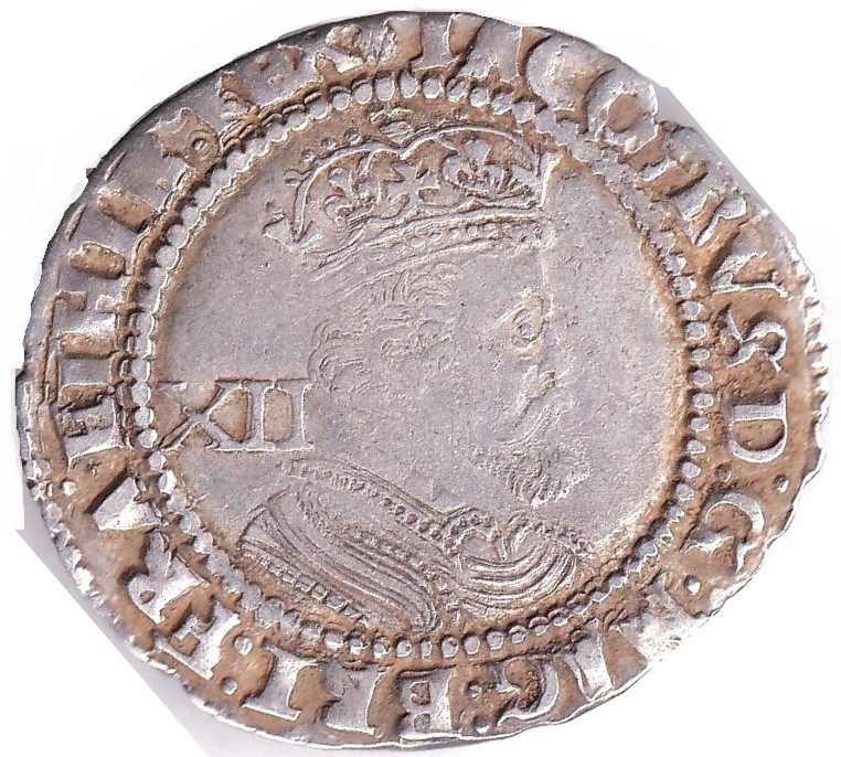James I Shilling, sixth bust, mm Thistle, Spink 2668. Very fine, with a few small "digs" on reverse, - Image 3 of 3
