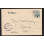 Germany 1903 5Pf Postal Stationary Card used Meissen to Breslau