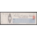 Barclay & Company Limited Bury St. Edmunds, Order (Mint) with C/F RO 29/10/15. Black, Blue UNPD.