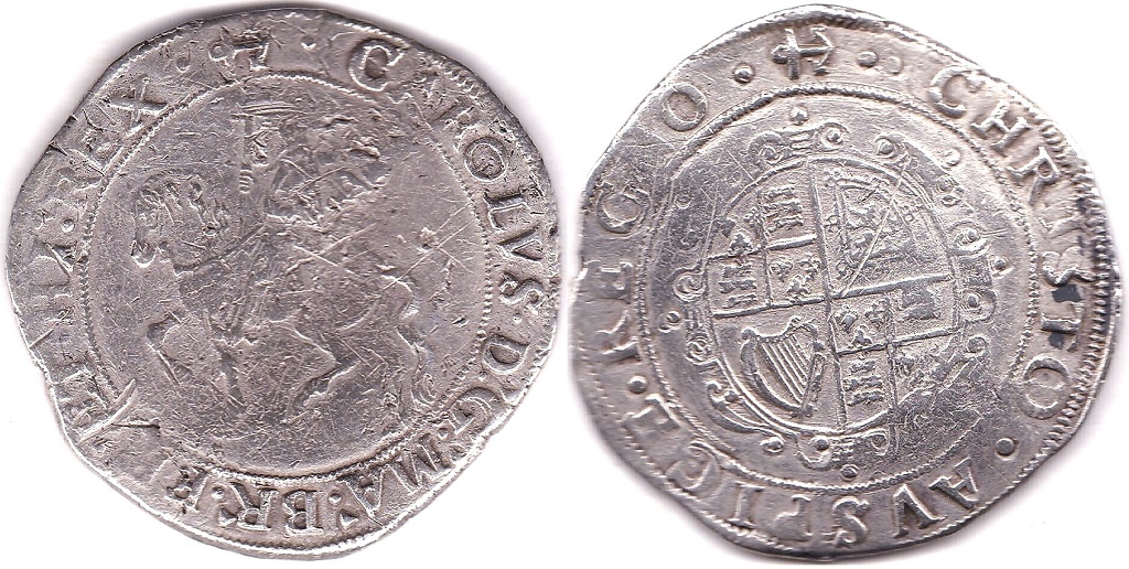 Charles I (1625-49) Third Coinage (1619-25) Shilling, Sixth bust, mm. Spur Rowel, round full flan