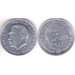 Germany 1929 (27 Oct) Hitler Token, Aluminium, 30mm, UNC