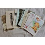 Small bundle of (21) early cards-subjects +Eofo artists, useful lot(21)