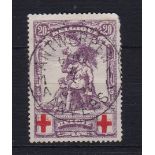 Belgium 1914 Red Cross SG 153 used, cat value £42