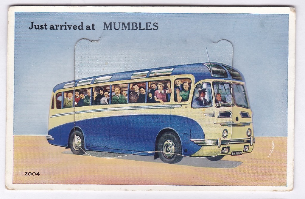 Mumbles-Just Arrived-Bus novelty pull out Portland used