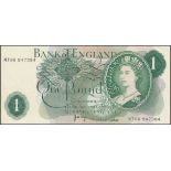 England - £1 green 1970 MT06 947384 Page AUNC B232 Replacement Series