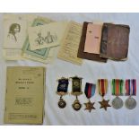 Group of (5) medals-with varies documents including (2) service books, release book all relating