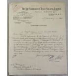 The Law Guarantee & Trust Society Ltd - 1901 Letter-headed notification of signatures to Lloyds