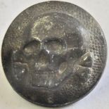 German WW2 Totenkopf Cap Badge/Button