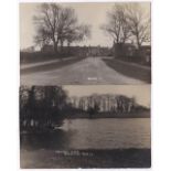 Lincs-brocklesby Park, Newham lakes and Keelby Street-approaching the town, both fine RP's(1912)