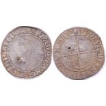 Great Britain Elizabeth I Shilling, mm1, S2584 - 7th issue, f but used as touch piece