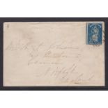 Australia(Victoria) 1860 envelope Collingwood to Runton, Nr Cromer, Norfolk, with fine 6d imperf