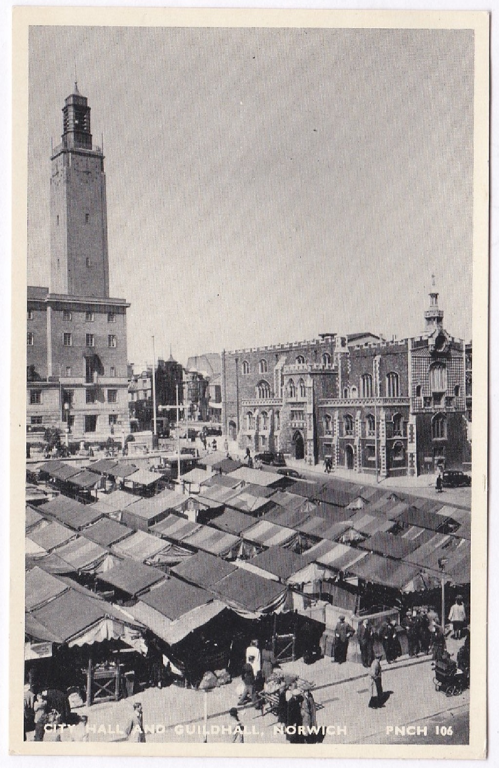 Norwich - RP City Hall, Market and Guildhall - (Finch)