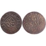 Token (1652) King's Lynn Farthing Token, G.S.M/1652 Linn Grocer; Arms/Seth Gerrard. Fine to Very