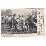 Tucks 1902 used Postcard (Series 654) Indian Native Officers stationed at Hampton Court - Coronation