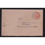 Germany (East Saxony) 1946 (8/1) Envelope Bishofswerda to Naumburg/Saale with 12pf red.