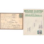 German -commercial envelopes (2) with Junkers Ju52 aircraft captioned fly with German Lufthansa