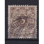 Germany 1889 definitive SG 46b deep brown fine used, cat value £90