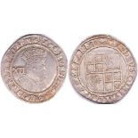 James I (1603-25) Third Coinage (1619-25) shilling Sixth Bust, mm. Super Rowel, round full flan with