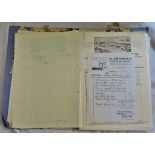 German Ephemera collection including many 1940s receipts and 1950s newspaper clippings and