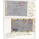 Brazil 1942 and 1944 Censored Air Env's to London (2)