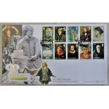 Great Britain 2007 (18 July) National Portrait Gallery, Benham FDC with special handstamps p/a