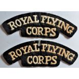 Royal Flying Corps Shoulder Titles (pair)