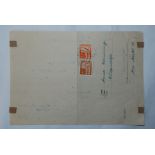 Germany 1948 Authorization Certificate issued by Stadt Hagen Tax authority on 18/9/1948, British and