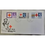 Great Britain (8/15) Red Cross Cent FDC, ORD, A/B