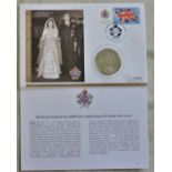 Great Britain P&N 2007 Royal Diamond Wedding Anniversary £5 Coin and Stamp Cover, (Mercury)