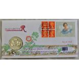 Great Britain P&N 1996 H.M. Queen Elizabeth II 70th Birthday £5 Coin and Stamp Booklet Pane, Royal