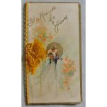 Artist Signed-Art Nouveau cards-Hosoki, beautiful vintage Nouveau Christmas card, good condition