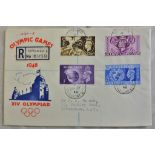 Olympic Games set on Illustrated FDC Registered Tottenham with Mount Pleasant c.d.s, BFDC NO. 7 A/T