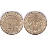 French West Africa 1967 10 Francs, UNC