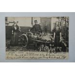 Belgium 1903 Dog Milk cart Brussels to Peterborough