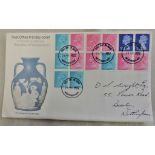 Great Britain (FDC's) 1972 (24 May) Wedgewood Booklet Panes (£1 Booklet), address written,