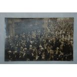 Somerset Yeovil Fine RP card by Walter Kendall-Large crowd dated on the back 31st Oct 1923