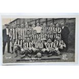 Reading Football Team 1911-1912 Fine RP Postcard by Collier, Reading. The ball inscribed R.F.C