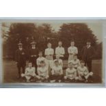 Football/Dorset - Dorchester? 1912 Team Photographic postcard used Frampton to Reading. Text
