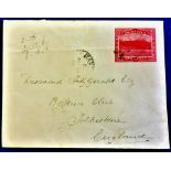 Dominica - 1904 One Penny stationary envelope used MARIGOT Dominica to Kent. Portsmouth Dominica and