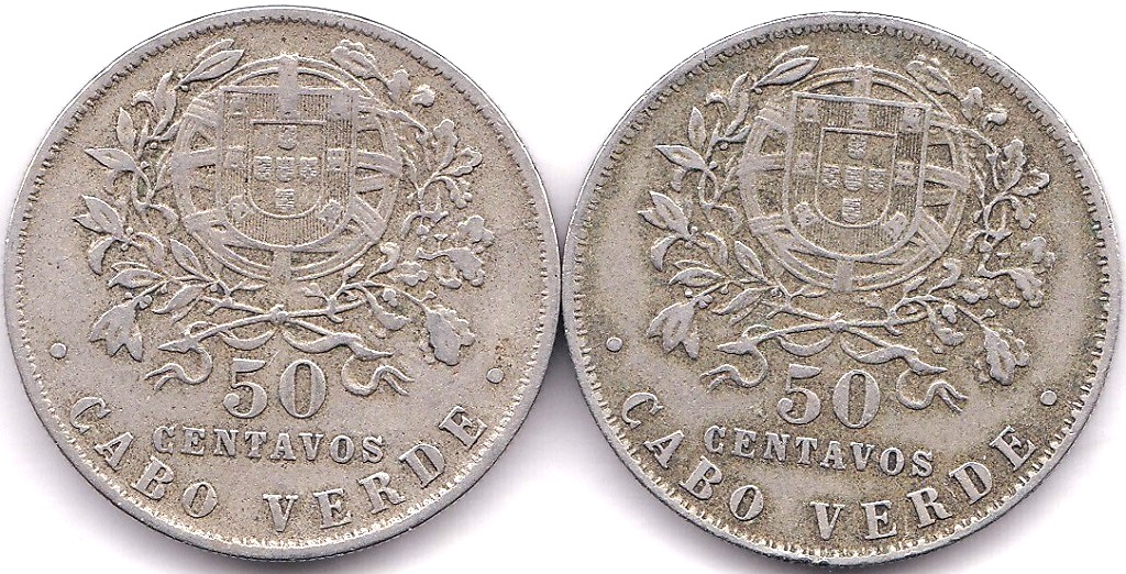 Cape Verde 1930 50 Centavos (2), KM 4, GVF - Image 2 of 3